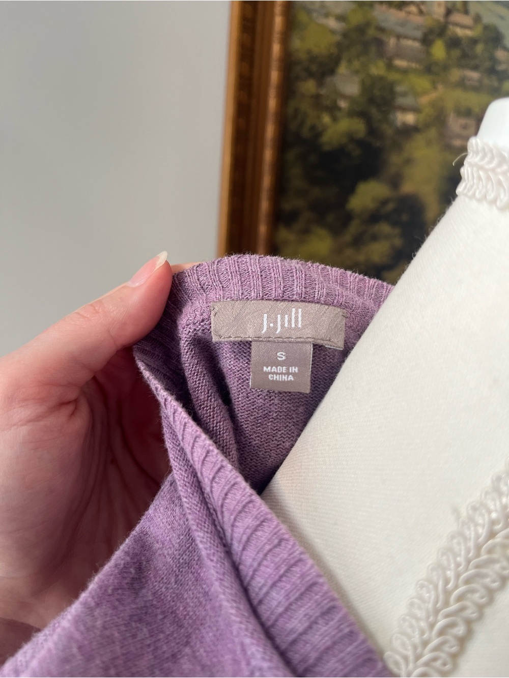 Lavender Button-Front Cardigan - Picture 4 of 4